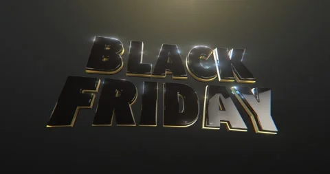 Black Friday Title in a 3D animation Stock Footage 251485501
