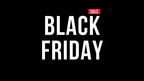 Black Friday Title on black background Stock Footage 310028472