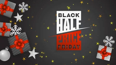 Black friday transfer with words segment cost sliced in the central and luxury 動画素材 129716874