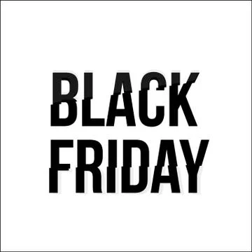 Black Friday typescript in glitch, distorted font Stock Illustration