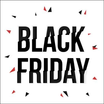 Black Friday typescript in glitch, distorted font Stock Illustration