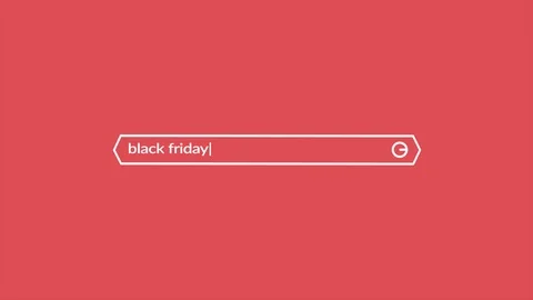 "black friday" Typing into Search Engine on Computer Screen. Stock Footage 101341699
