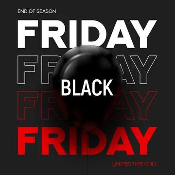 Black Friday typography background Stock Illustration