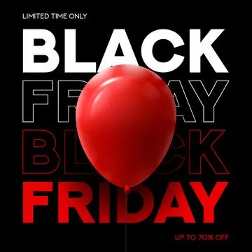 Black Friday typography banner Stock Illustration