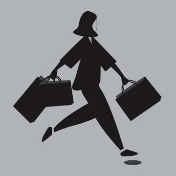 Black Friday. Vector flat illustration shopping time. Stock Illustration