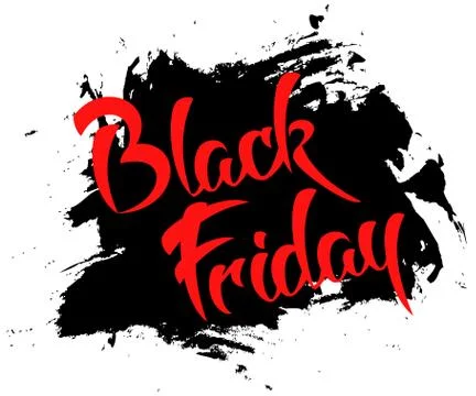 Black friday - vector handmade lettering Stock Illustration