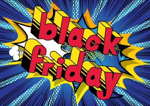 Black Friday - Vector illustrated comic book style phrase. イラスト素材