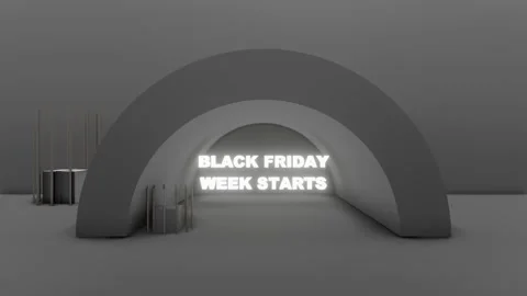 Black Friday Week Starts - Modern Sales Opener Stock Footage 322090986