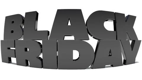 Black friday with white background Stock Illustration