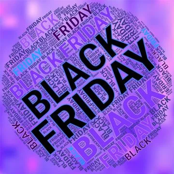 Black Friday Wordcloud. Text cloud. Typography concept. Vector illustration. Stock Illustration