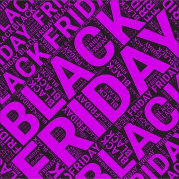 Black Friday Wordcloud. Text cloud. Typography concept. Vector illustration. Stock Illustration