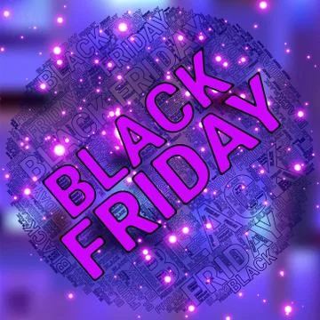 Black Friday Wordcloud. Text cloud. Typography concept.  illustration. Stock Photos