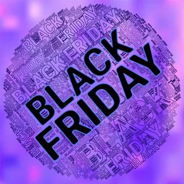 Black Friday Wordcloud. Text cloud. Typography concept.  illustration. Stock Photos