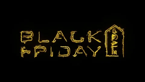 Black Friday with yellow energize effect video footage Video stock 121942173