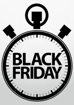 Black fridaystopwatch icon, vector illustration Stock Illustration