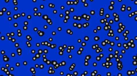 Black full-spheres on a dark blue background Stock Footage 10831435