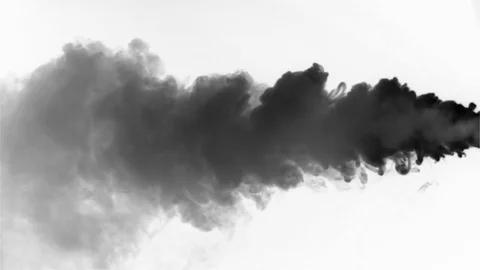 Black fume after explosion Stock Footage 74354173