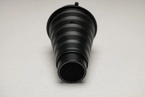 Black funnel with honeycomb pattern Stock-Fotos