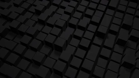 Black futuristic cubes move on a minimalistic background. The concept of design  Vídeos de archivo 148524608