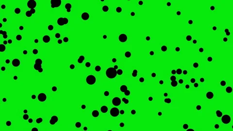 Black fuzzling bubbles going up. Green screen background with round particles Stock Footage 246454838