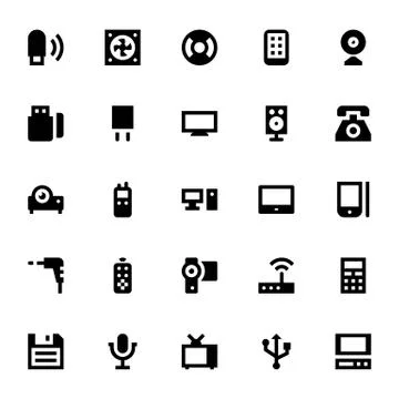 Black Gadget Vector Stock Illustration