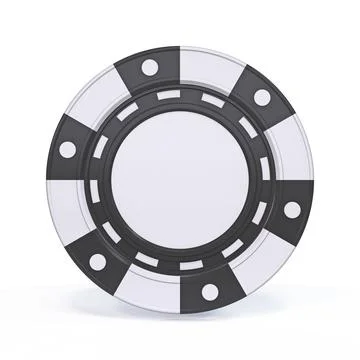 Black gambling chip 3D イラスト素材