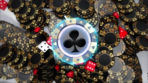 Black Gambling Chips Stock Footage 231227326