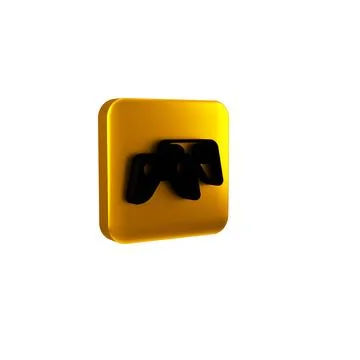 Black Game controller or joystick for game console icon isolated on transpa.. Stock Illustration