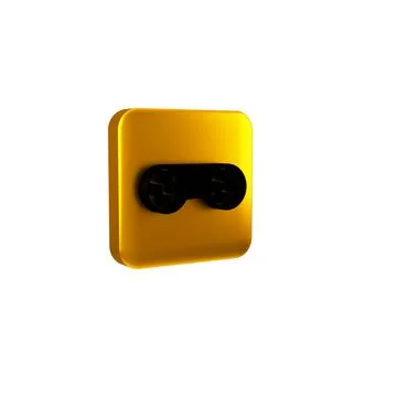 Black Game controller or joystick for game console icon isolated on transpa.. 库存插图