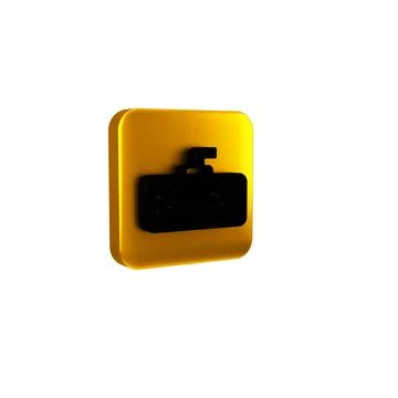 Black Game controller or joystick for game console icon isolated on transpa.. Illustrazione stock
