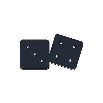 Black Game dice icon isolated on white background. Casino gambling.  Vector Stock Illustration
