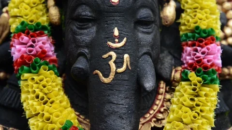 Black Ganesha head Stock Footage 95168407
