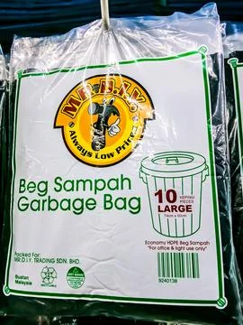 Black garbage bag Stock Photos