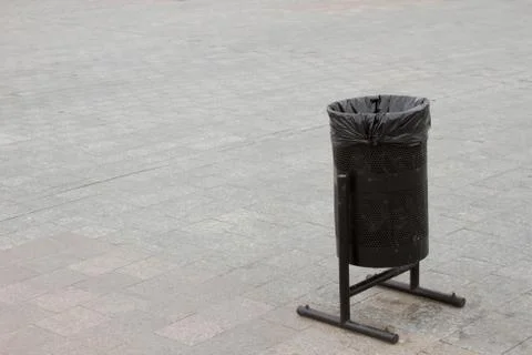 Black garbage Stock Photos
