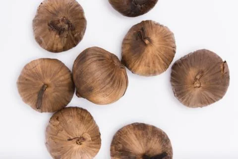 Black Garlic in studio Stock Photos