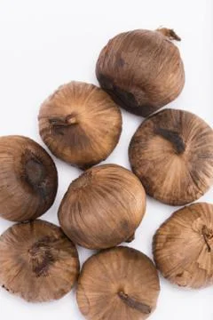 Black Garlic in studio Stock Photos