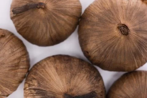 Black Garlic in studio Stock Photos