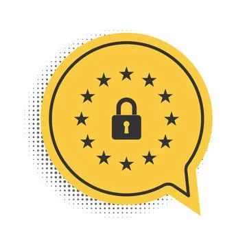 Black GDPR - General data protection regulation icon isolated on white イラスト素材