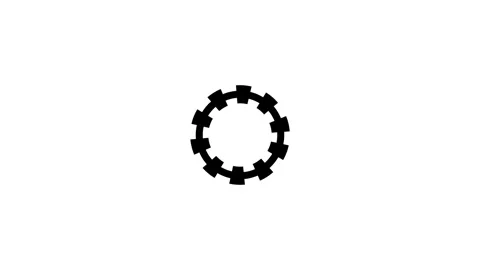 Black gear cog wheel icon isolated on white background abstract mechanical .. Stock Footage 340123647