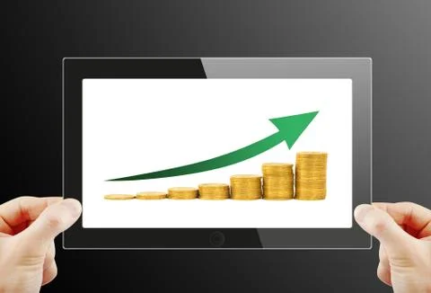 Black generic tablet pc, 3d render. Stock Illustration