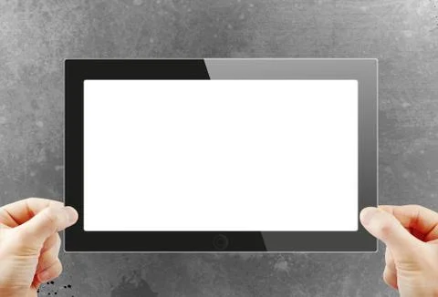 Black generic tablet pc, 3d render. Stock Illustration