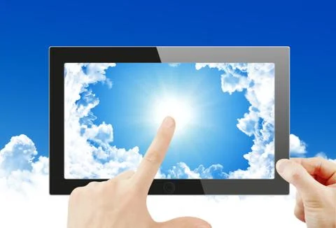 Black generic tablet pc, 3d render. Stock Illustration