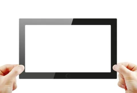 Black generic tablet pc, 3d render. Stock Illustration