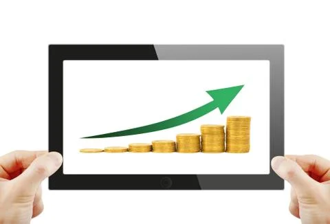 Black generic tablet pc, 3d render. Stock Illustration