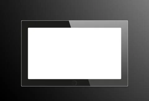 Black generic tablet pc, 3d render. Stock Illustration