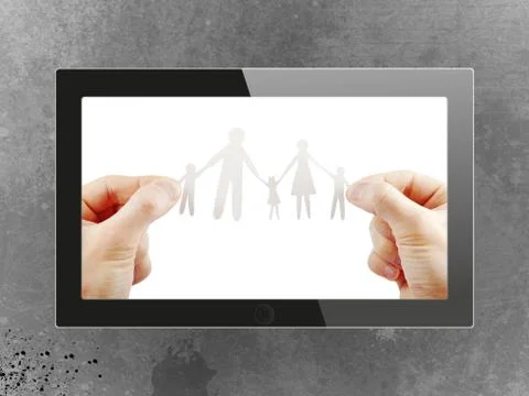 Black generic tablet pc, 3d render. Stock Illustration