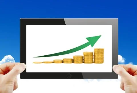 Black generic tablet pc, 3d render. Stock Illustration