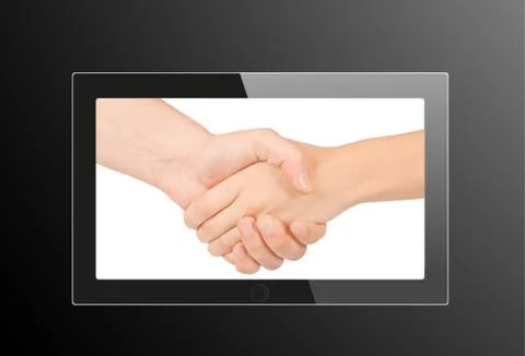 Black generic tablet pc, 3d render. Stock Illustration