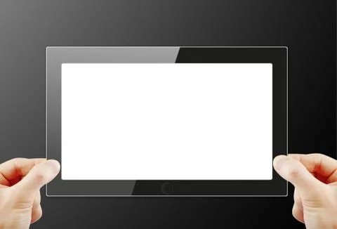 Black generic tablet pc, 3d render. Stock Illustration