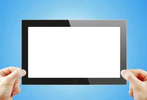 Black generic tablet pc, 3d render. Stock Illustration